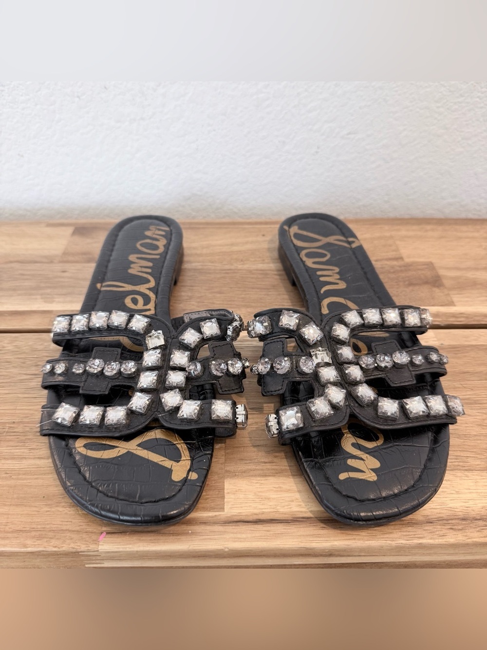 Sam Edelman- Women’s Bay Black Jewel Sandals- Size 8.5